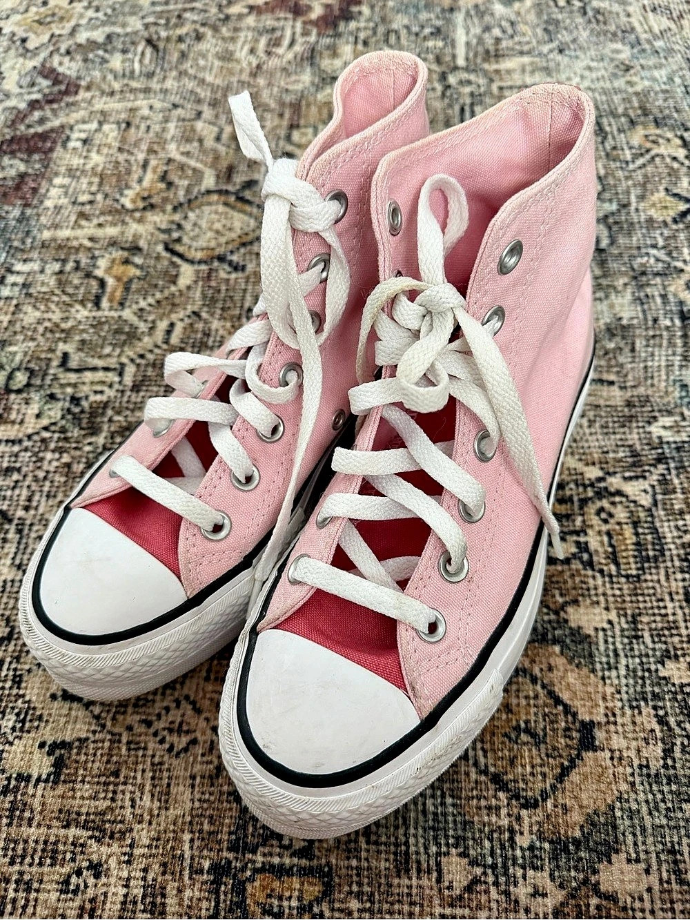 Converse Chuck Taylor All Star High Top Pink & White Sneakers